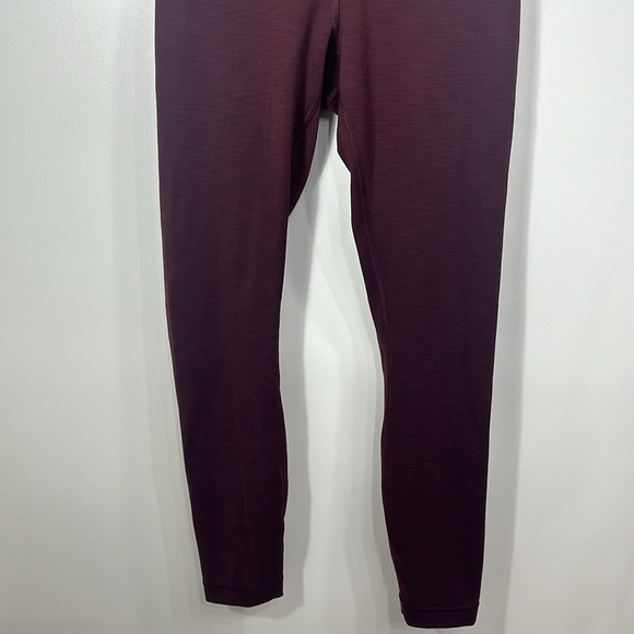 Lululemon maroon crop leggings size 6 - Picture 3 of 10